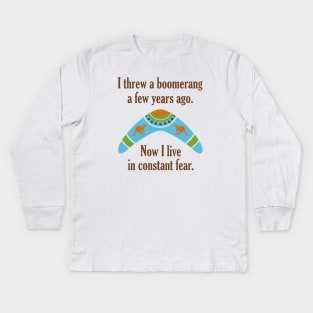 Boomerang Constant Fear Kids Long Sleeve T-Shirt